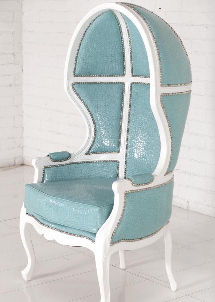 Balloon Chair in Aqua Croc